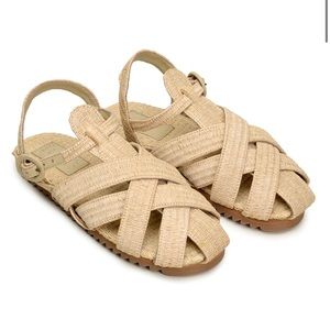 FARM Rio Synthetic Raffia Zigzag Sandal in Natural Sz 8.5